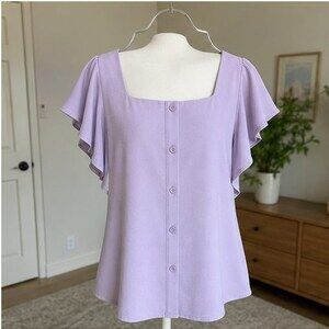 Lilac Puff Sleeve Top